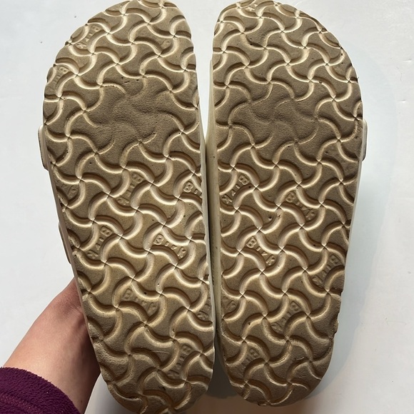 Birkenstock Arizona EVA White Rubber Comfort Slides Buckles Size 39 - Picture 8 of 9